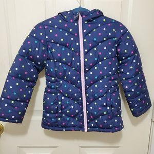 Polka Dot Puffer Coat for Kids